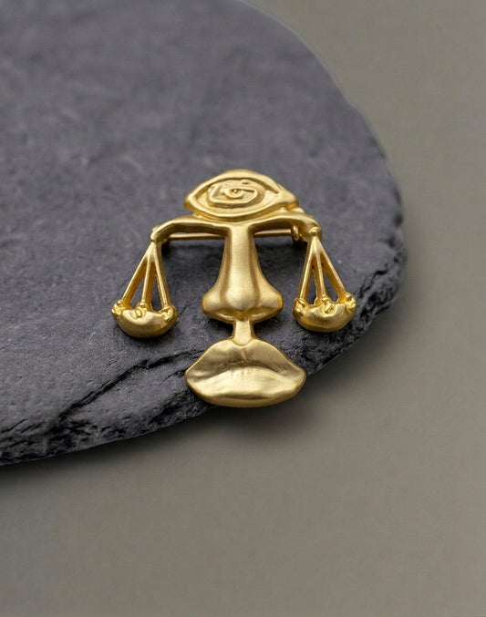 Libra Zodiac Brooch