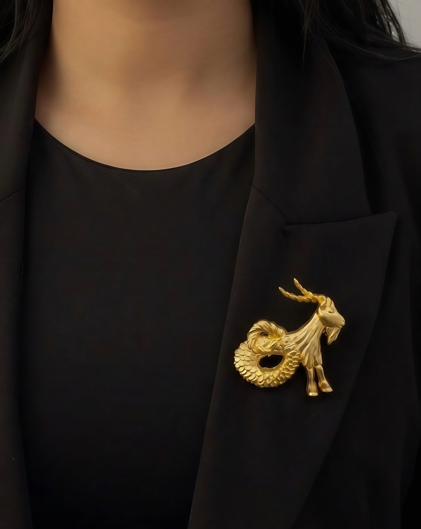 Capricorn Zodiac Brooch