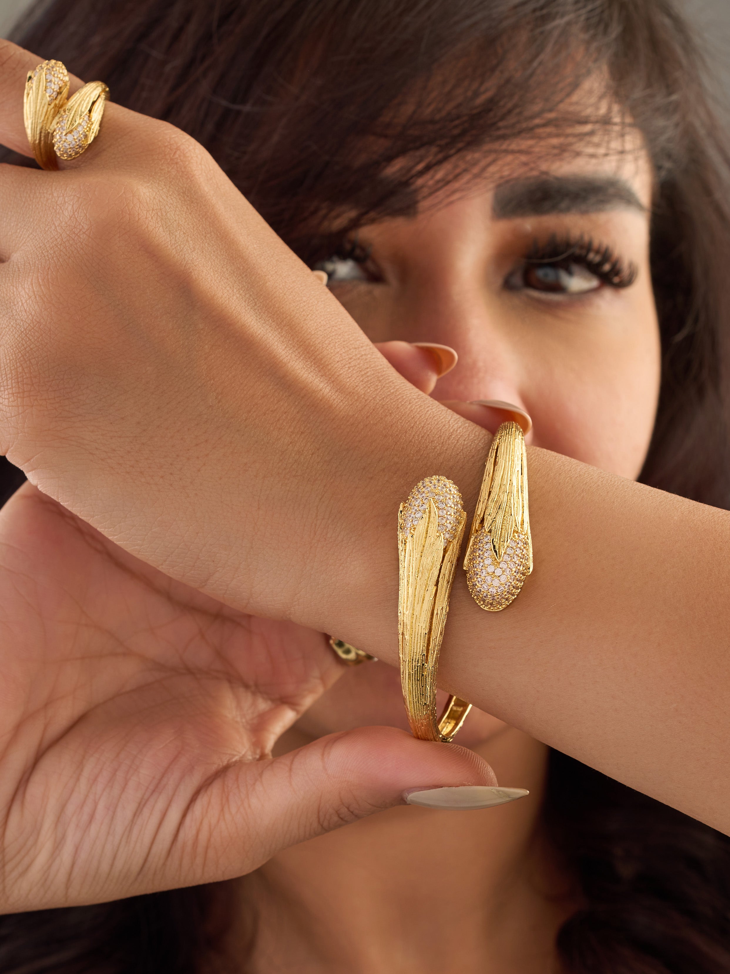 bangles and earring